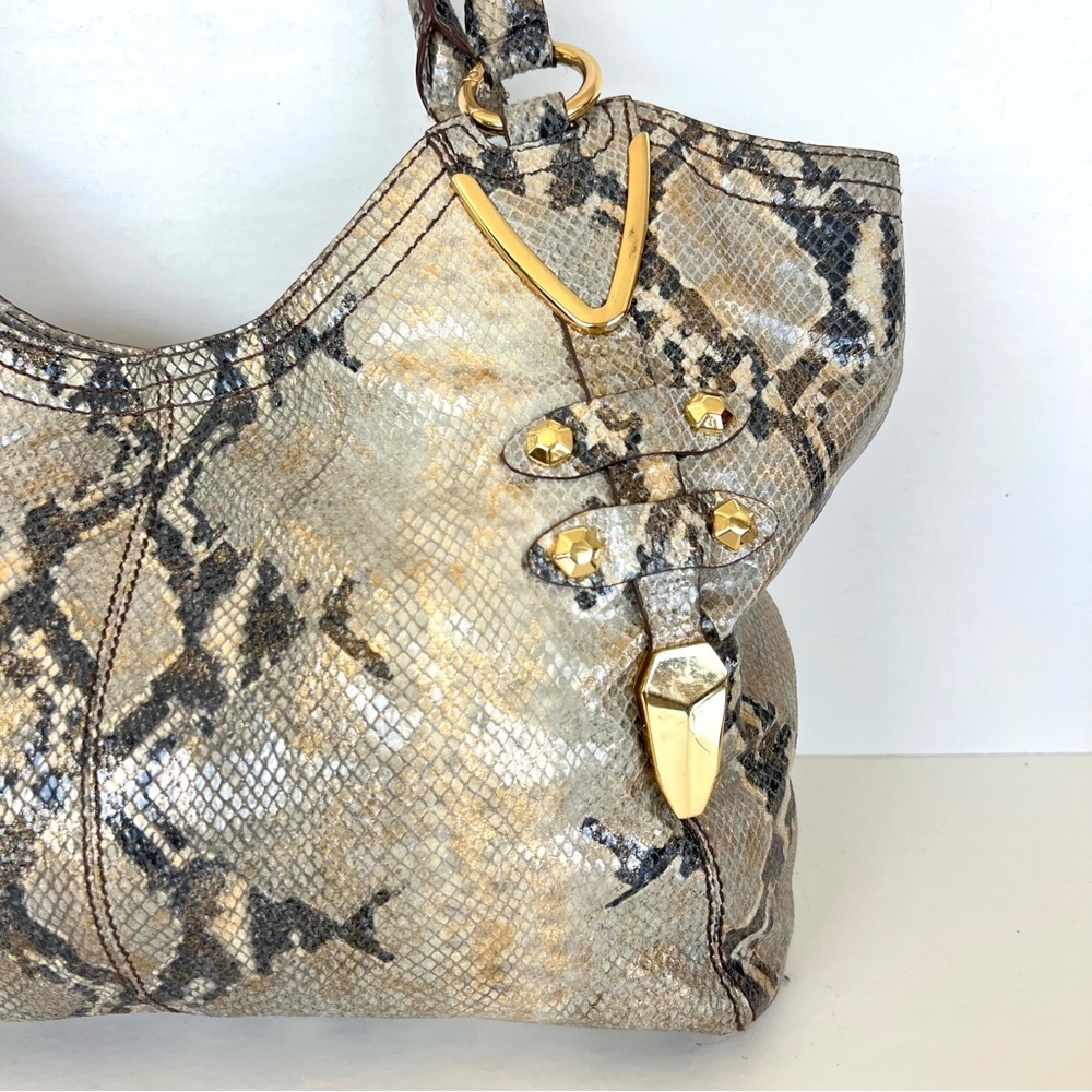 orYANY Snake Print Bag with Gold Accents - Picture 2 of 16